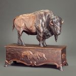 Mary Ross Buchholz Patriarch Of The Plains buffalo bison wildlife western bronze sculpture