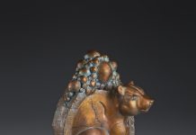 Tim Cherry Boulder Den bear wildlife bronze sculpture