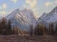 Francois Koch The Teton Range Wyoming mountains landscape western oil painting