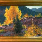 Lorenzo Chavez High Country Aspen wilderness landscape pastel Plein Aire birch tree pine mountain landscape painting framed