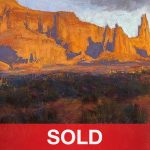 Lorenzo Chavez Light On The Mesa mountain western landscape oil painting