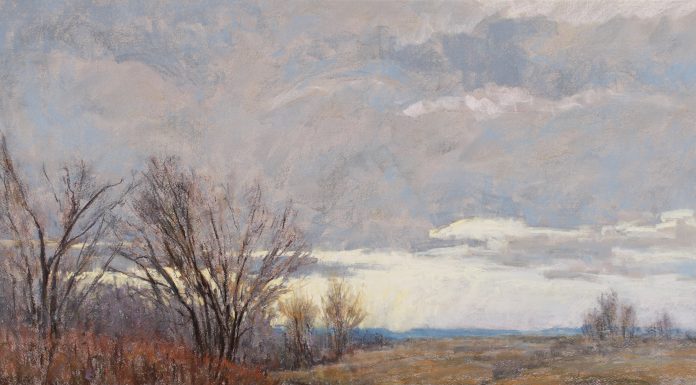 Lorenzo Chavez March Wind pastel landscape Front Range Colorado western painting