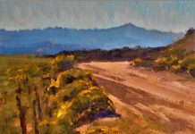 Lorenzo Chavez State Line Road landscape oil painting