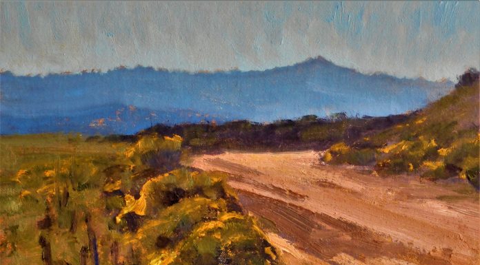 Lorenzo Chavez State Line Road landscape oil painting