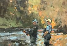 Gene Costanza Any Second Now fishing fly fish Scott Christensen stream river landscape oil painting