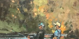 Gene Costanza Any Second Now fishing fly fish Scott Christensen stream river landscape oil painting