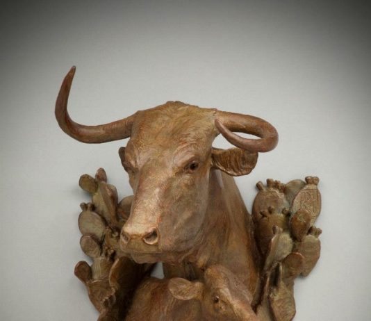 Jason Scull Brush Country Madonna longhorn cattle cow western bronze sculpture