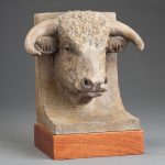 Jason Scull Portrait of a Range Bull cow ranch cattle farm western bronze sculpture