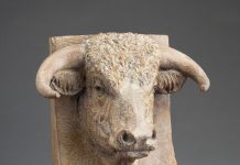 Jason Scull Portrait of a Range Bull cow ranch cattle farm western bronze sculpture