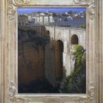 George Hallmark Ronda architecture architectural Malaga Spain oil painting framed