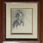 George Hallmark Salt of the Earth portrait woman female pencil painting framed