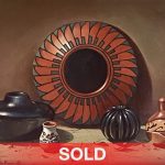 Joni Falk Designs In Miniature stillife oil painting Native American Indian pottery sold