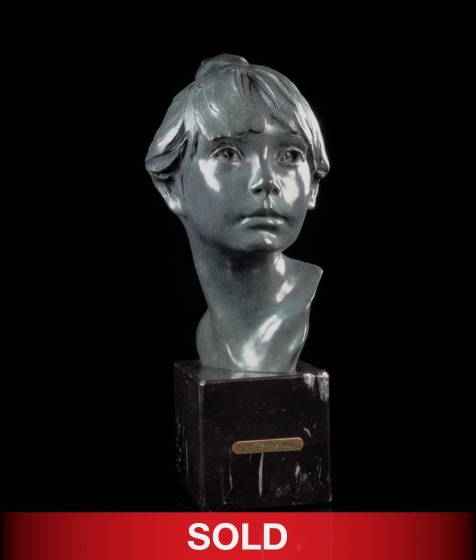 Glenna Goodacre Erica bronze figure bust female woman lady sculpture sold