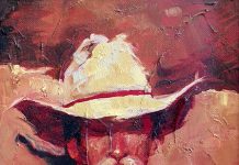 Andre Kohn Walter cowboy portrait western oil painting