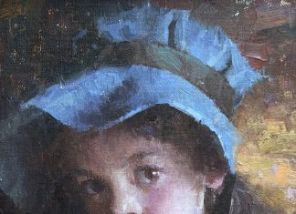 Morgan Weistling Brittany girl female portrait figure figurative hat impressionistic western oil painting