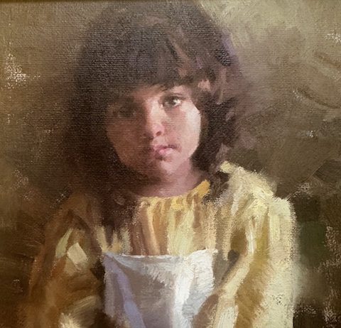 Morgan Weistling Wish Well girl woman female portrait figure figurative western ranch farm oil painting