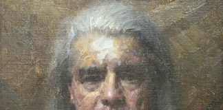 Morgan Weistling Proud Leader Native American Indian portrait man western oil painting