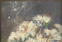 Scott Christensen Blue Vase stillife still life flower floral oil painting