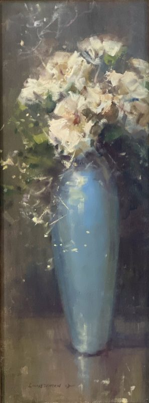 Scott Christensen Blue Vase stillife still life flower floral oil painting