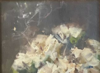 Scott Christensen Blue Vase stillife still life flower floral oil painting