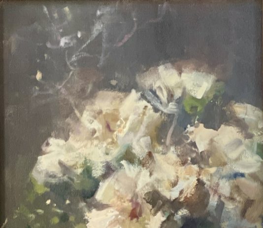 Scott Christensen Blue Vase stillife still life flower floral oil painting