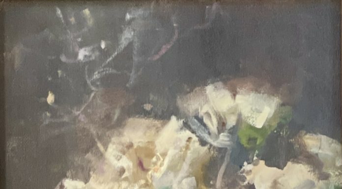 “Blue Vase” Scott Christensen Scott Christensen Blue Vase stillife still life flower floral oil painting