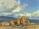 Scott Christensen Rolling Hills clouds mountains fall autumn trees storm western landscape oil painting Montana Idaho Utah Wyoming
