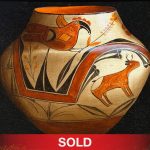Chuck Sabatino 1900 Acoma Jar Native American Indian pottery jar vase relic historical
