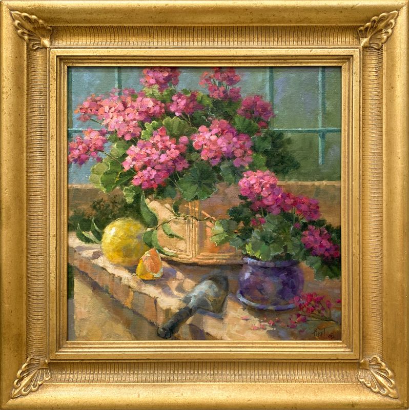 Darcie Peet Just Picked Just Planted flowers floral still life oil painting