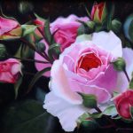 John Cox Garden Roses floral flowers still life oil painting