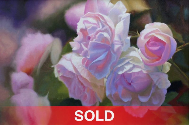 John Cox Peonies flower floral oil painting