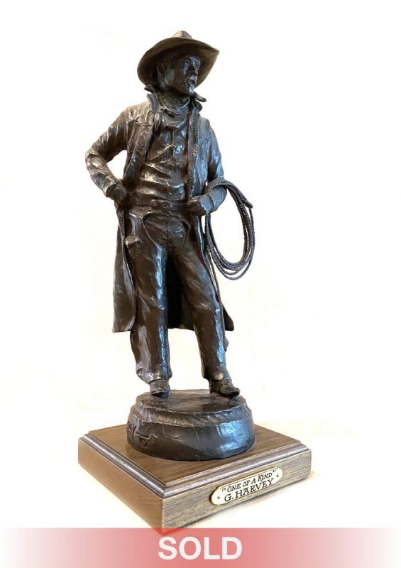 G. Harvey One of a Kind cowboy western bronze sculpture