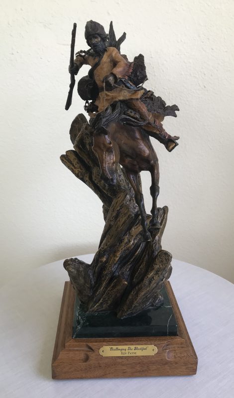 Ken Payne Challenging The Blackfeet mountain man cowboy trapper western bronze sculpture