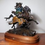 Ken Payne Knight Of the Sioux western bronze sculpture Native American Indian warrior action western bronze sculpture