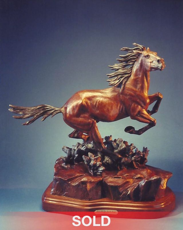 Ken Payne Lord Of The Purple Sage horse mustang western bronze sculpture sold