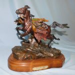 Ken Payne Phantom of the Plains Native American warrior horse battle rifle western bronze sculpture
