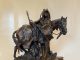 Ken Payne Silhouettes of the Mystic Moon Native American Indian man horse lance spear equine western bronze sculpture
