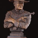 Michael Trcic Out Here A Man Settles His Own Problems John Wayne cowboy gun firearm pistol western bronze sculpture