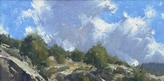 Matt Smith After The Storm mountain cloud jagged rock western landscape oil painting