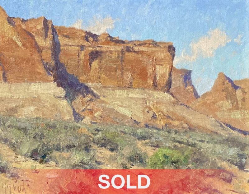 Matt Smith Border Rock mountain desert oil landscape painting sold