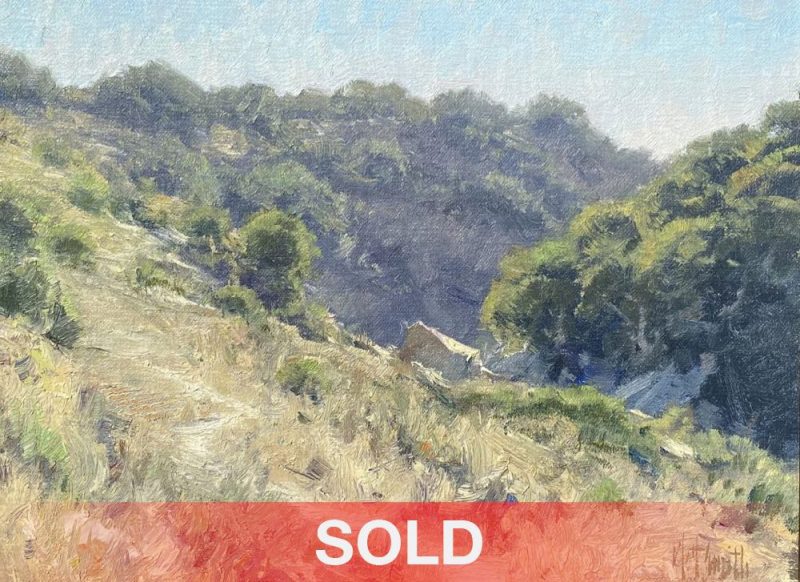 Matt Smith California Air trees mountains landscape oil painting sold