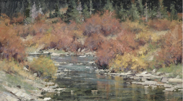 Matt Smith North Fork Creek stream river babbling brook western landscape painting