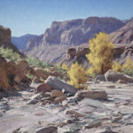 Matt Smith North Wash Autumn desert southwest dry river bed western landscape oil painting