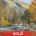 Matt Smith Oak Creek Autumn stream river brook Arizona mountain fall leaves western landscape oil painting sold
