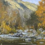 Matt Smith Oak Creek Autumn stream river brook Arizona mountain fall leaves western landscape oil painting