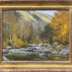 Matt Smith Oak Creek Autumn stream river brook Arizona mountain fall leaves western landscape oil painting framed