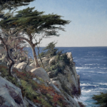 Matt Smith Point Lobos seascape California cypress tree California Carmel Monterey oil painting