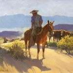 Nicholas Firfires Charro Cattle Drive Cowboy western oil painting