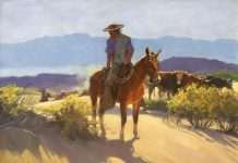 Nicholas Firfires Charro Cattle Drive Cowboy western oil painting