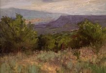 Anita Louise West Mesa Morning high mountain landscape oil painting
